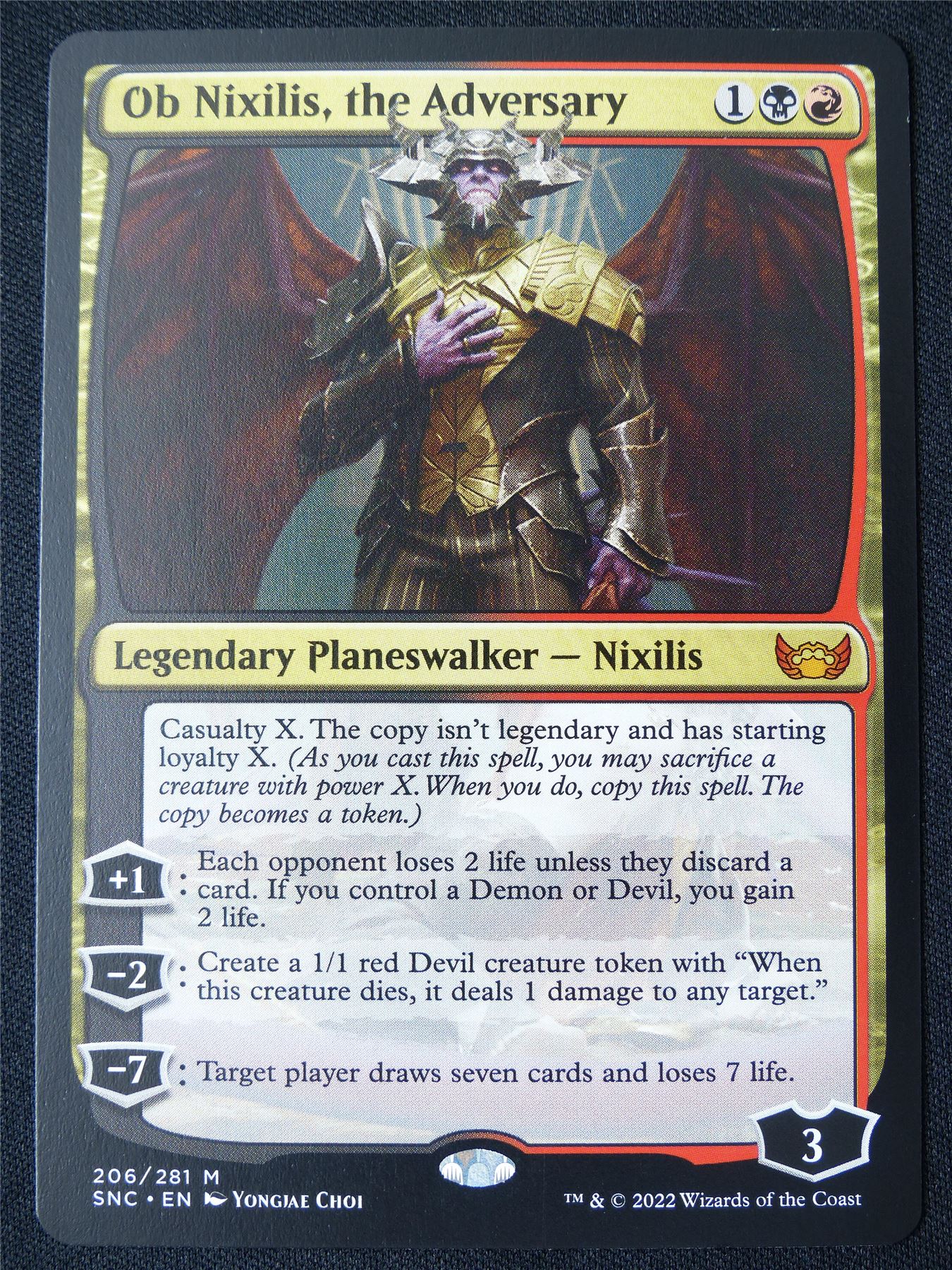 Ob Nixilis The Adversary - SNC - Mtg Card #49K