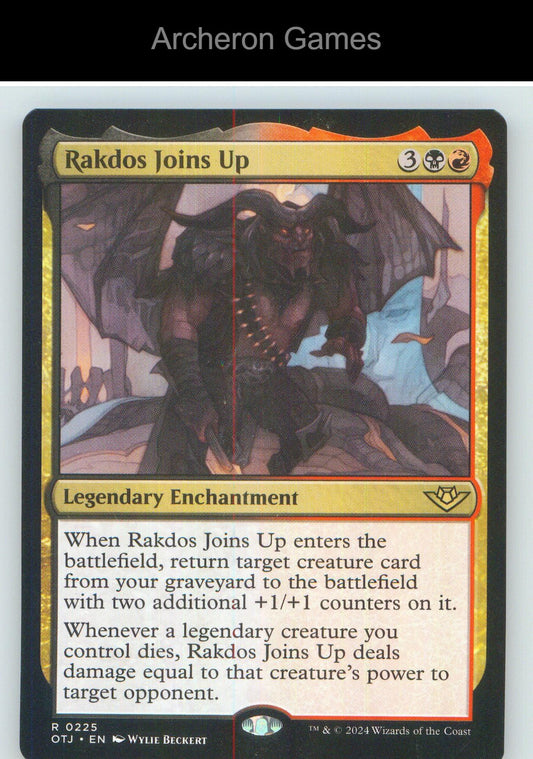 Rakdos Joins Up OTJ 225 R MTG Card NM/EX+