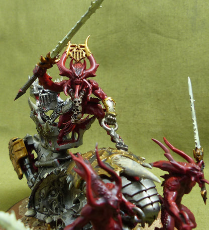 Rendmaster Herald of Khorne on Blood Throne painted - Chaos Daemons - Warhammer 40K #K0