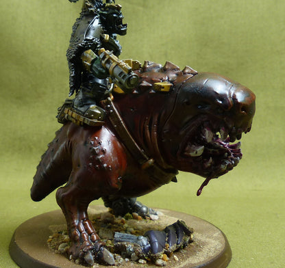 Beastboss on Squigosaur painted - Orks - Warhammer 40K #1IR
