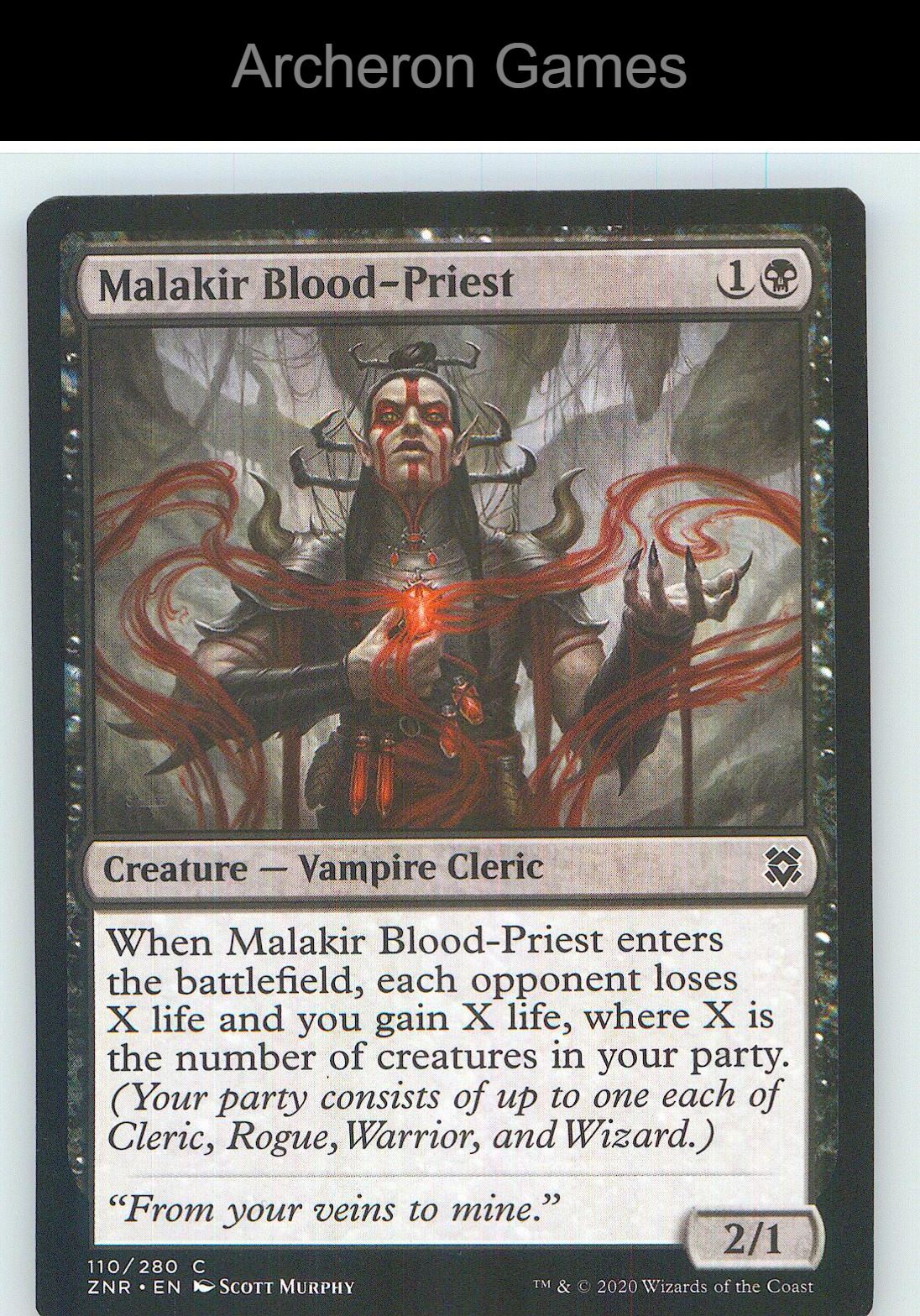 Malakir Blood-Priest ZNR 110 C MTG Card NM/EX+