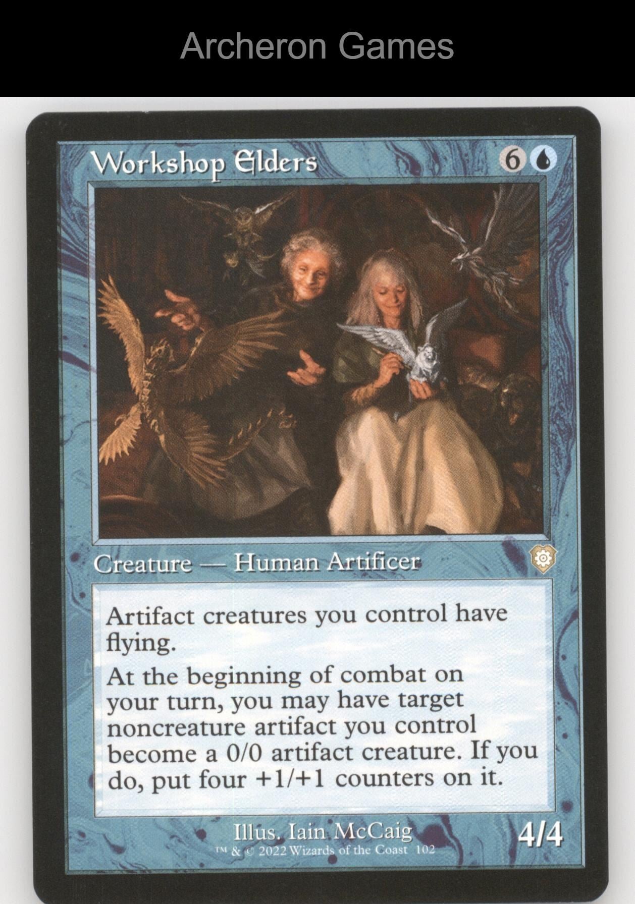 Workshop Elders (Retro Frame) 102 R MTG Card Commander: The Brothers' War