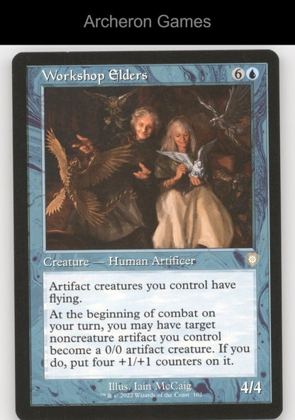 Workshop Elders (Retro Frame) 102 R MTG Card Commander: The Brothers' War