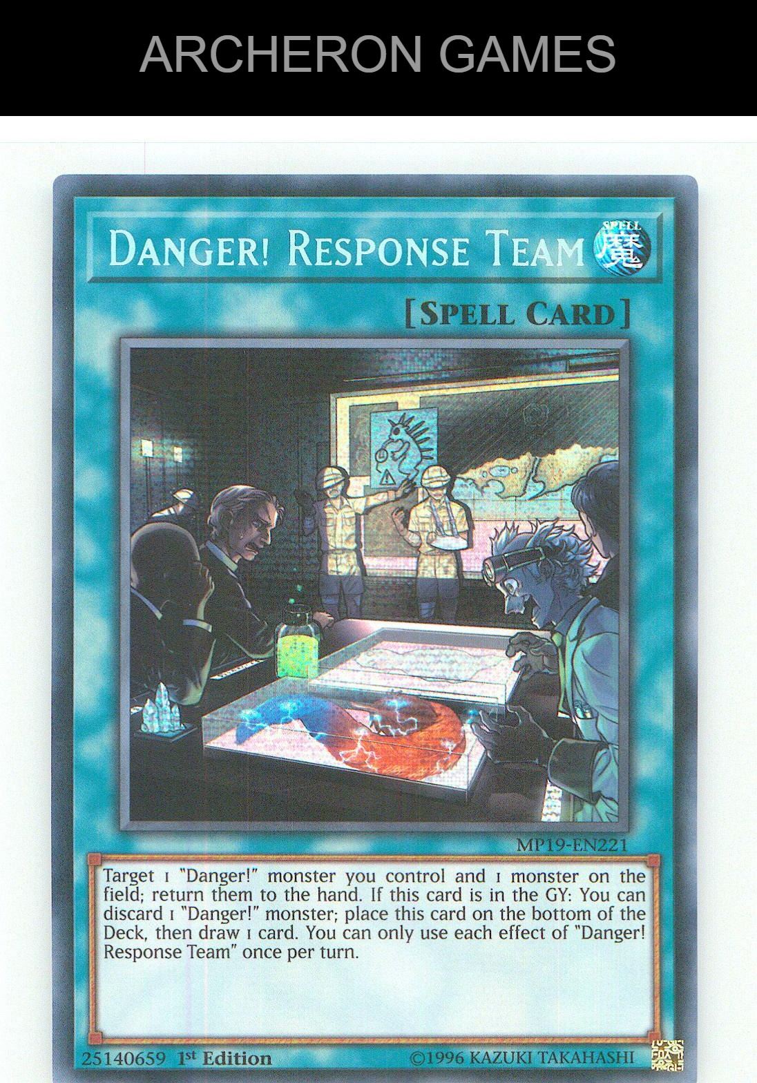 Danger! Response Team Prismatic Secret Rare YUGIOH Card 1st Edition