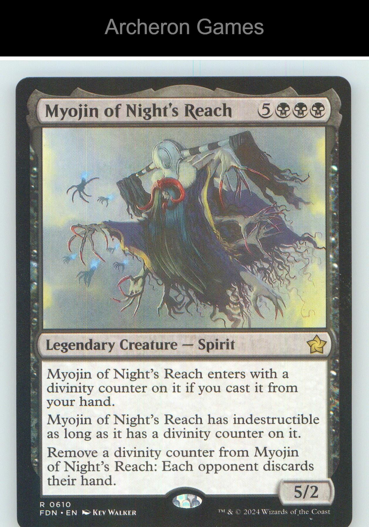 Myojin of Night's Reach FDN 610 R MTG Card NM/EX+