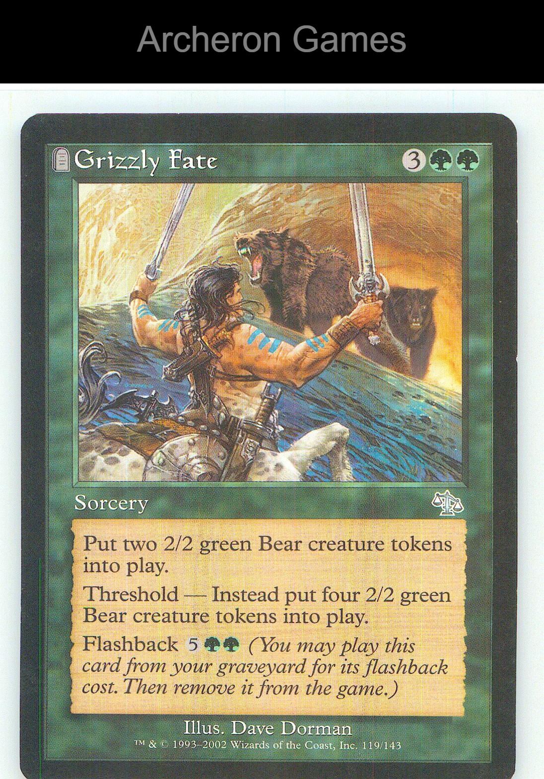 Grizzly Fate PLST 119/143 UC MTG Card NM/EX+