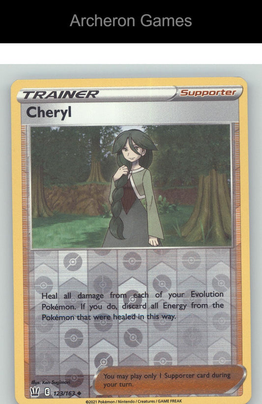 Pokemon Card Cheryl BST 123/163 UC Battle Styles Reverse Holo