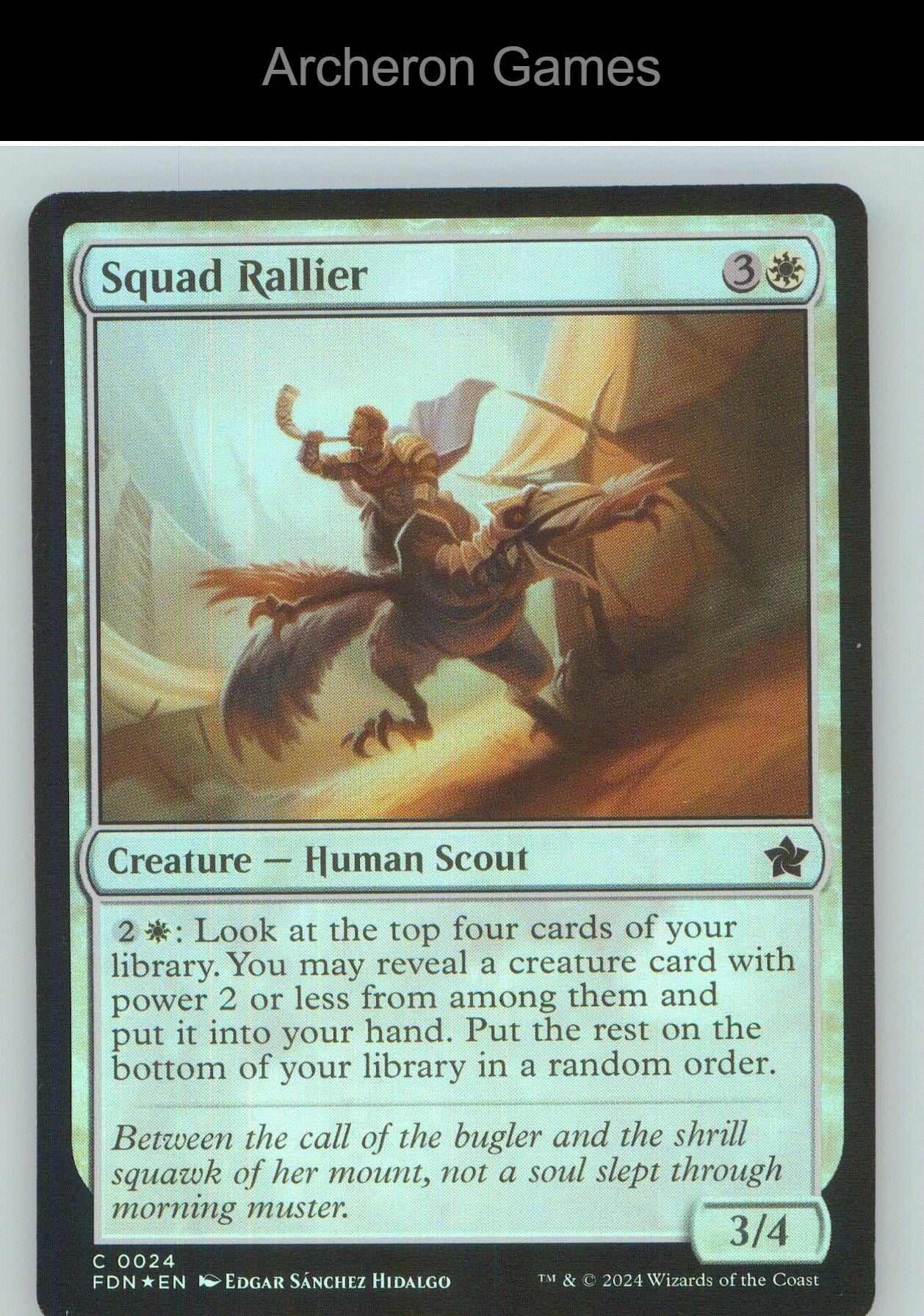 Squad Rallier FDN 24 C MTG Card NM/EX+ Foil