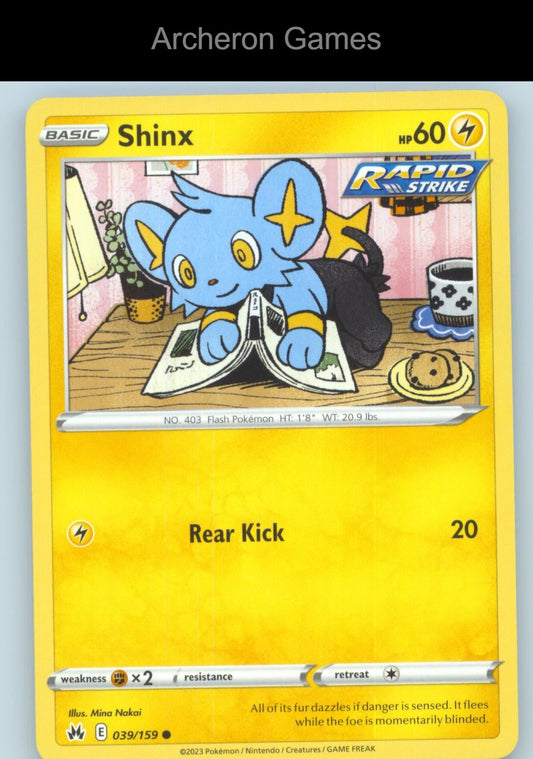 Pokemon Card Shinx CRZ 039/159 C Crown Zenith