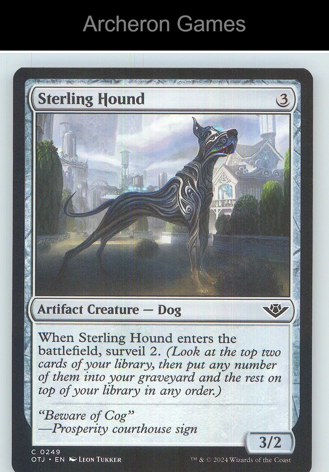 Sterling Hound OTJ 249 C MTG Card NM/EX+
