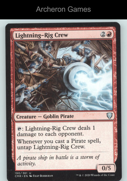 Lightning-Rig Crew 190 UC MTG Card Commander Legends