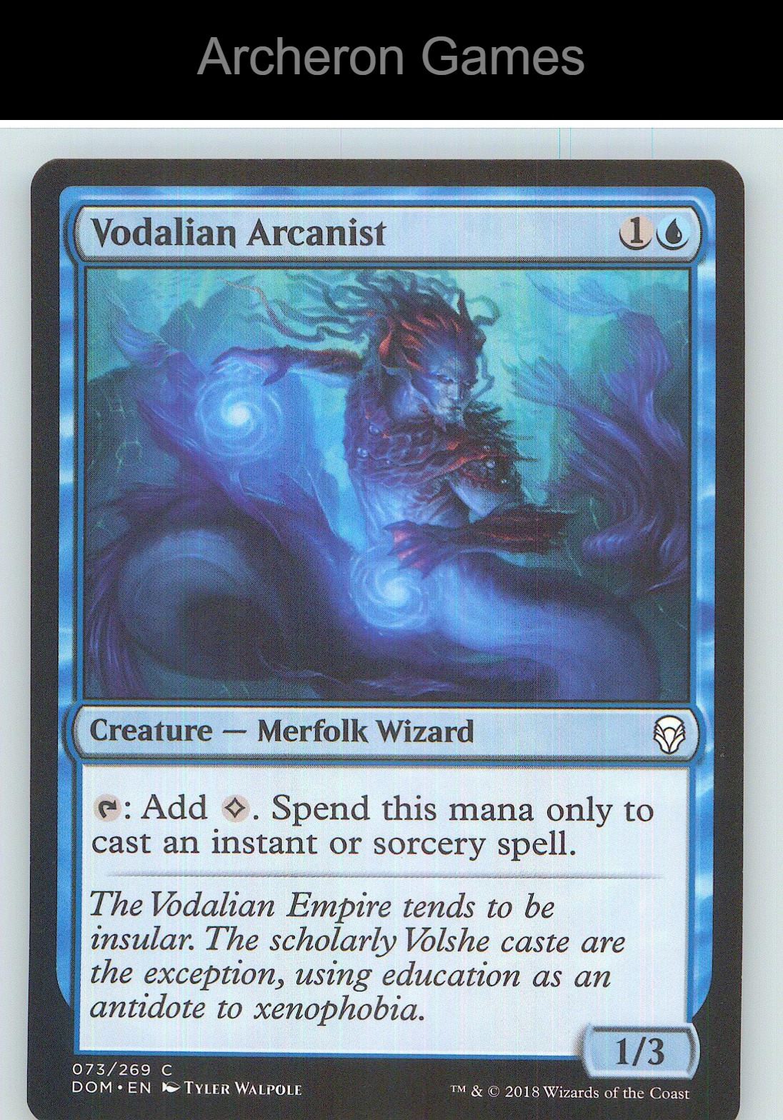 Vodalian Arcanist DOM 73 C MTG Card NM/EX+