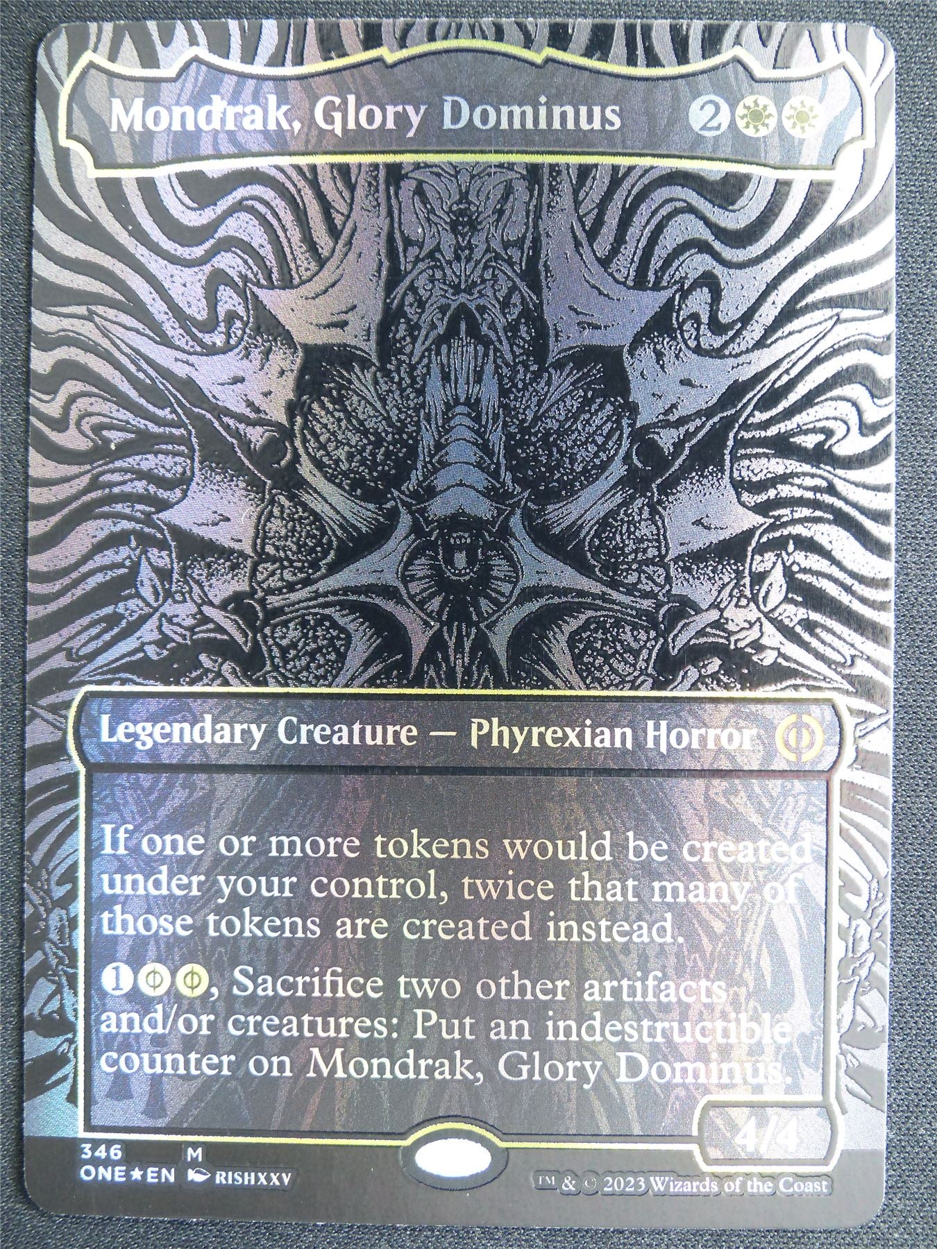 Mondrak Glory Dominus Oil Slick Raised Foil - ONE - Mtg Card #4LN