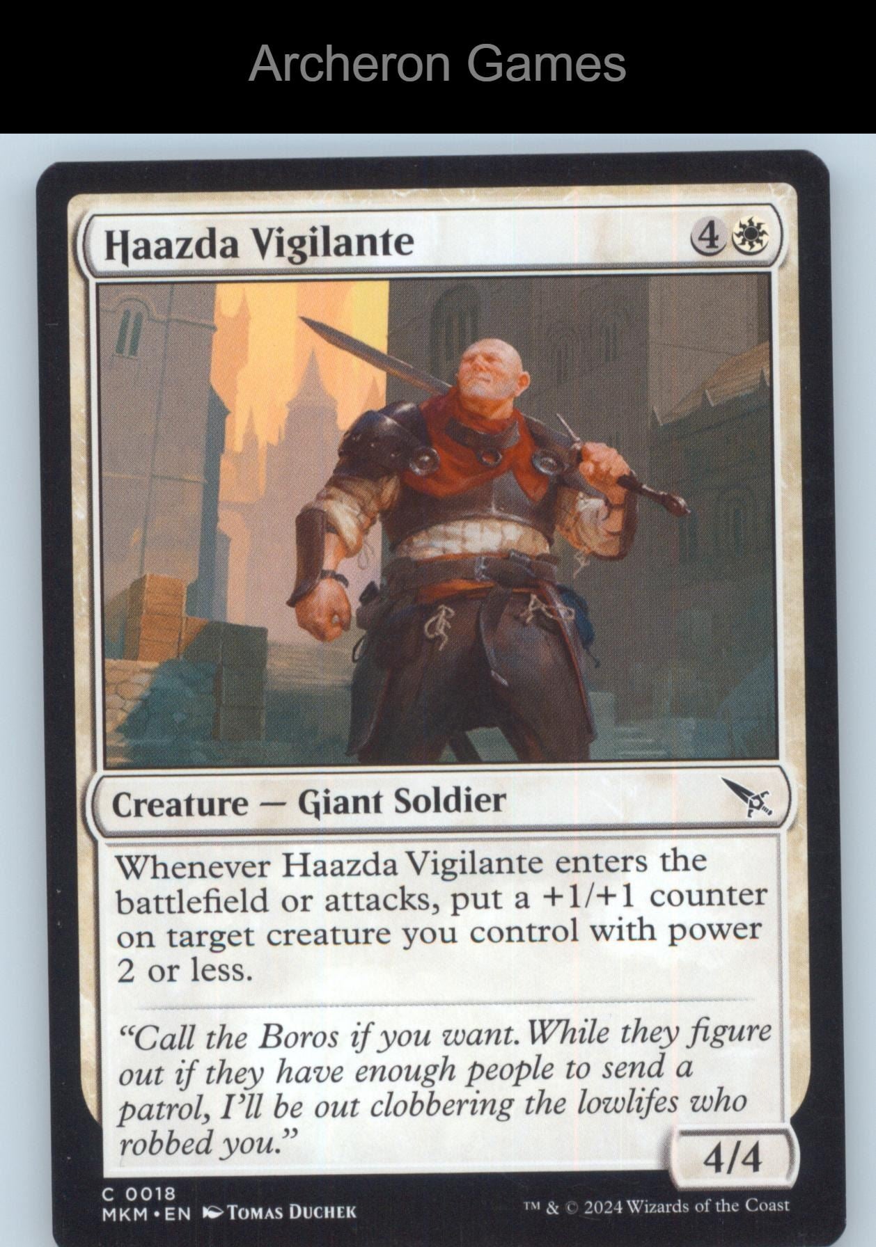 Haazda Vigilante 18 C MTG Card Murders at Karlov Manor