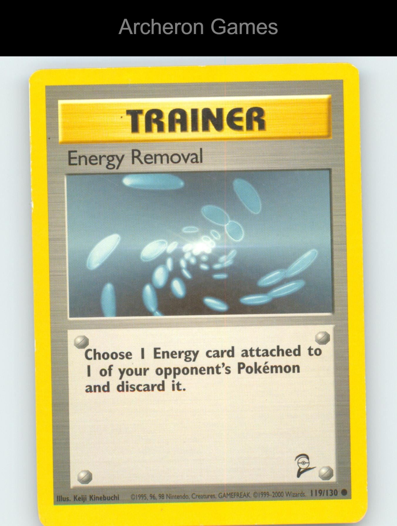 Pokemon Card Energy Removal B2 119/130 C Base Set 2
