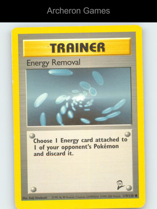 Pokemon Card Energy Removal B2 119/130 C Base Set 2