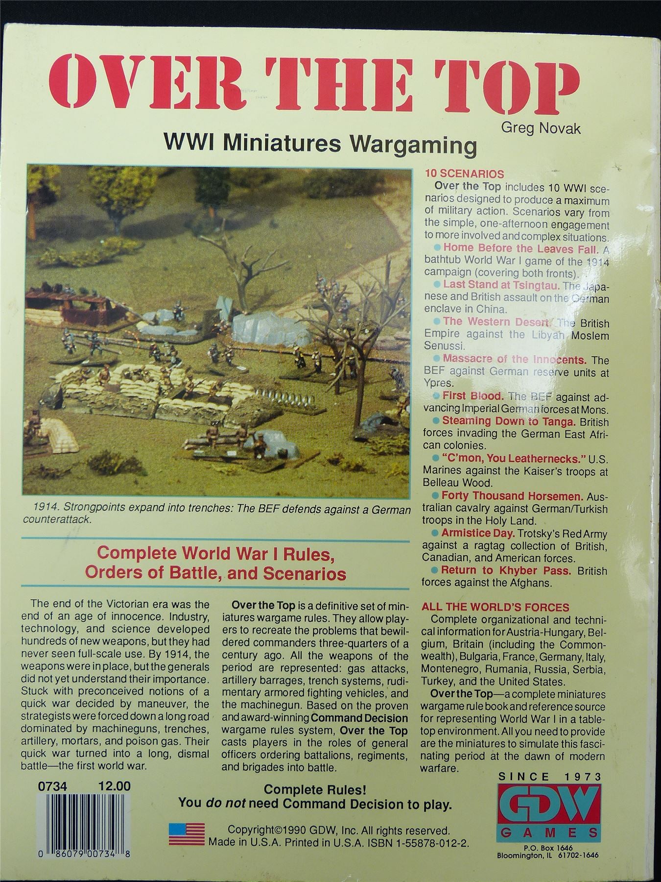 Over the Top WWI Miniatures Wargaming - Rulebook #2SA