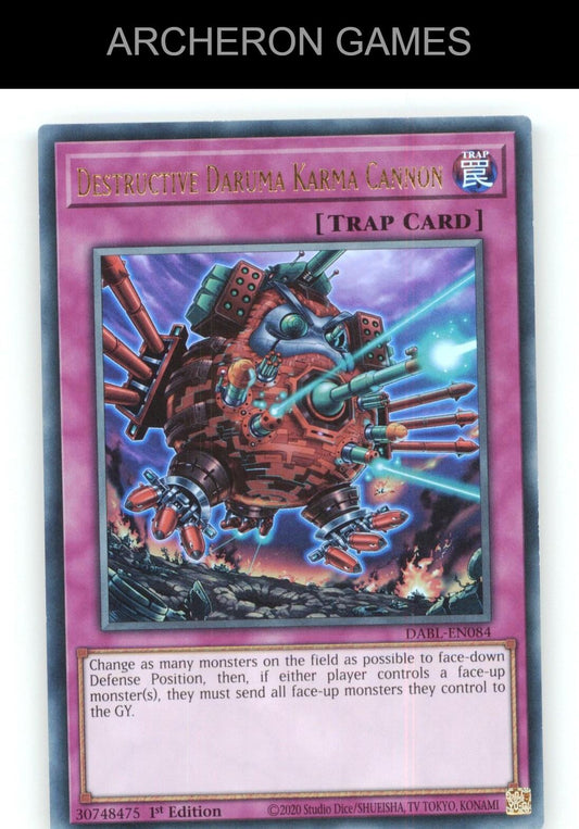 Destructive Daruma Karma Cannon Ultra Rare YUGIOH Card