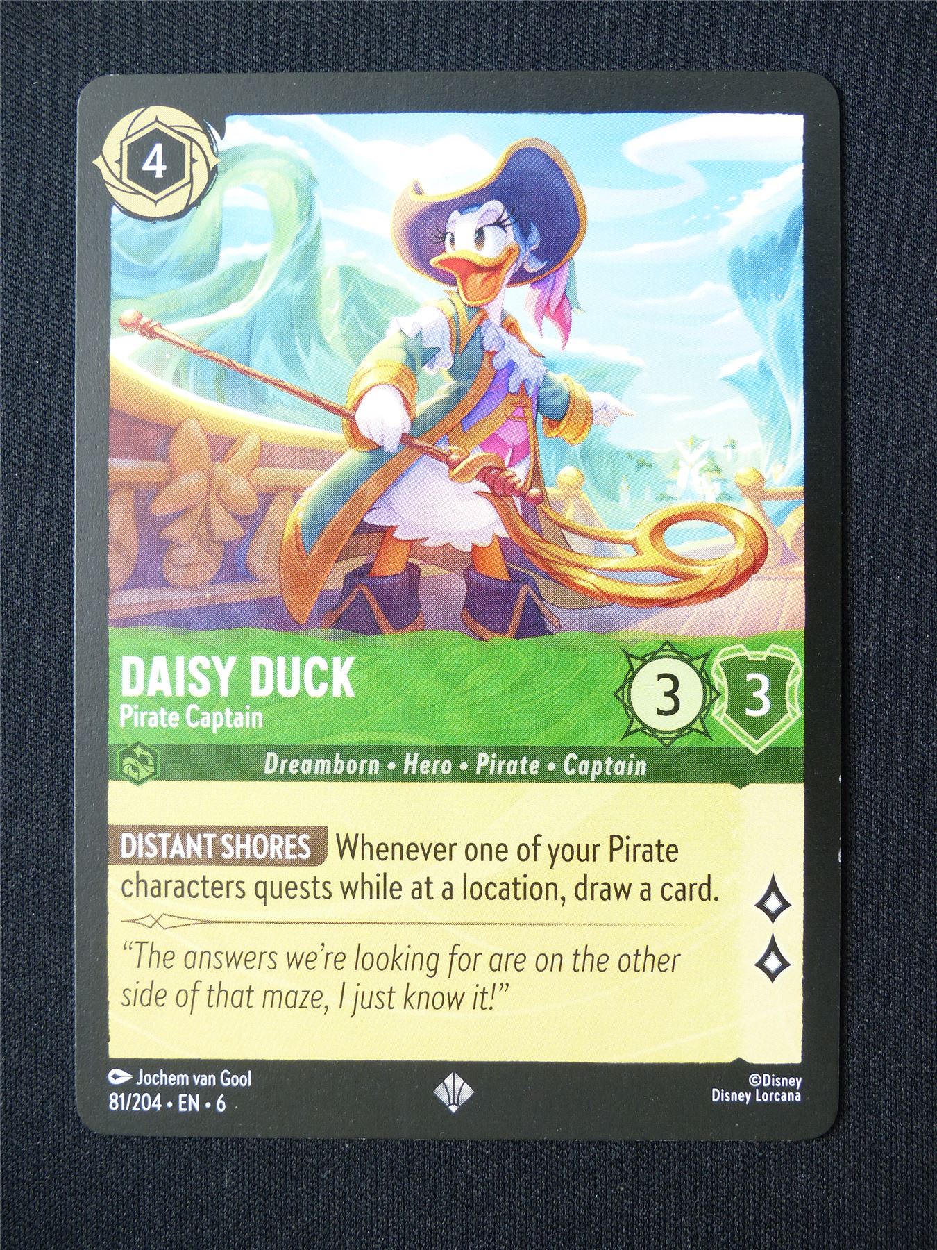 Daisy Duck Pirate Captain 81/204 - Lorcana Card #6G1