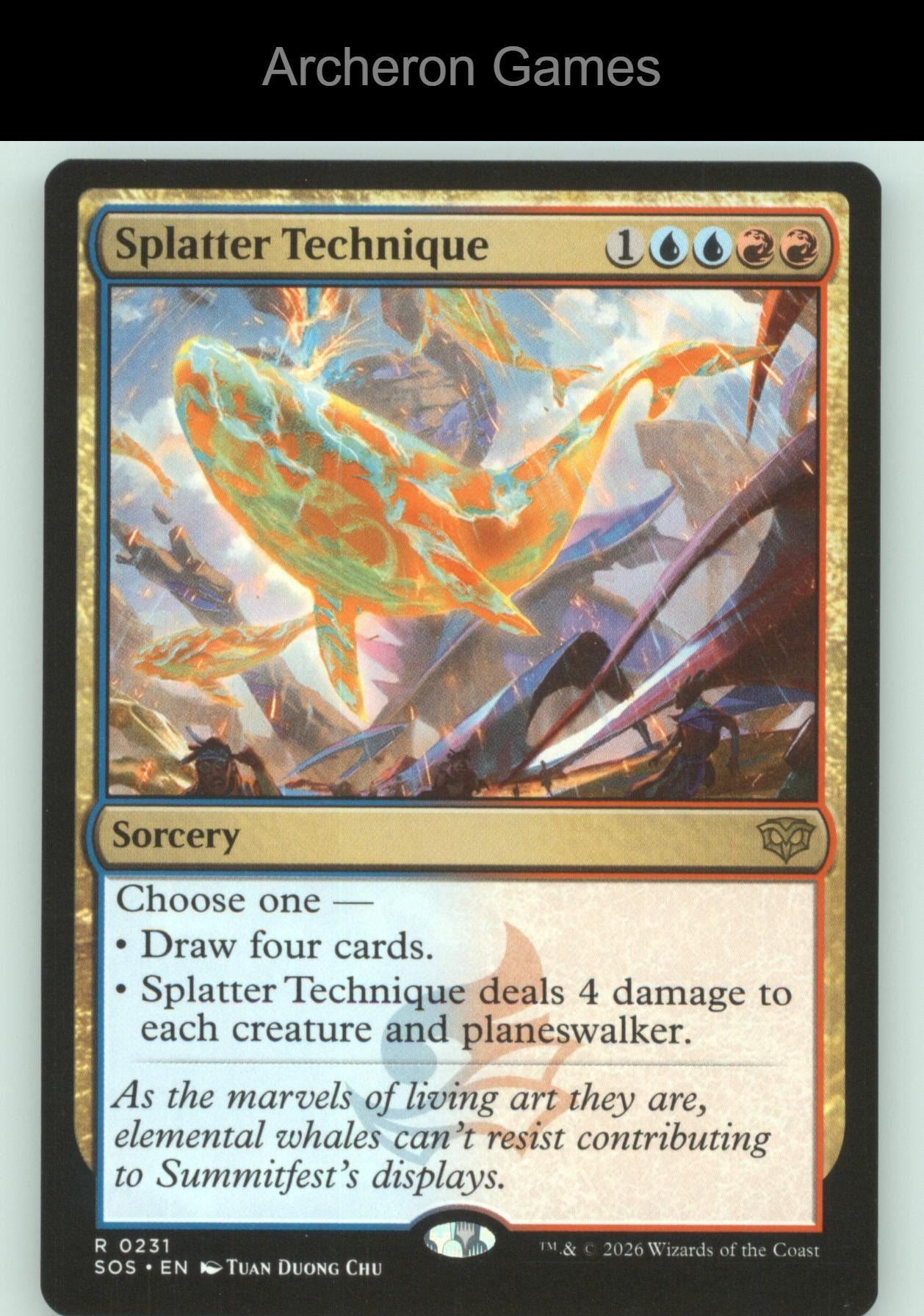 Splatter Technique SOS 231 R MTG Card Secrets of Strixhaven