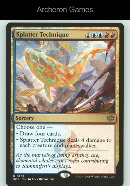 Splatter Technique SOS 231 R MTG Card Secrets of Strixhaven