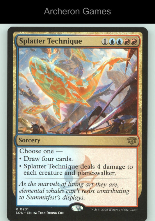 Splatter Technique SOS 231 R MTG Card Secrets of Strixhaven