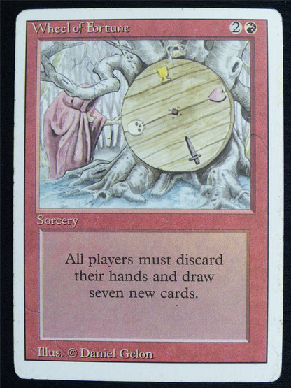 Wheel of Fortune played - 3ED - Mtg Card #4J3