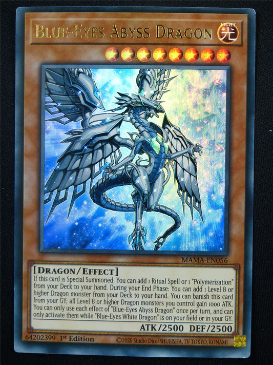 Blue-Eyes Abyss Dragon MAMA Ultra Rare - 1st ed Yugioh Card #4IF
