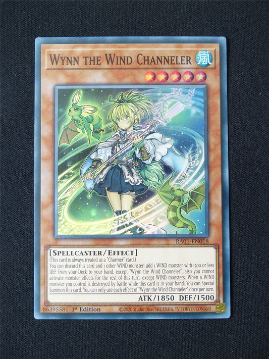 Wynn the Wind Channeler RA01 Super Rare - 1st ed Yugioh Card #3KZ