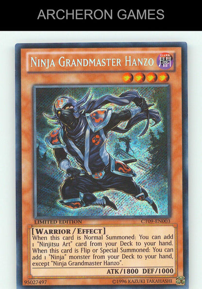 Ninja Grandmaster Hanzo SEC YUGIOH Card