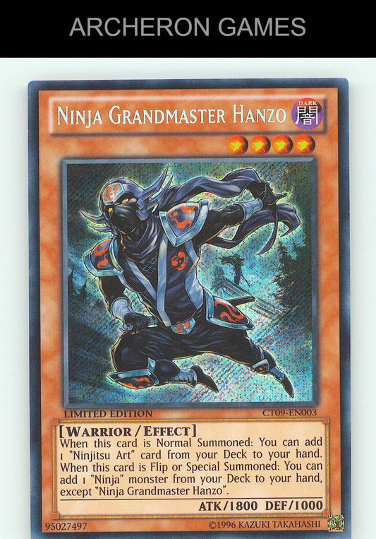 Ninja Grandmaster Hanzo SEC YUGIOH Card