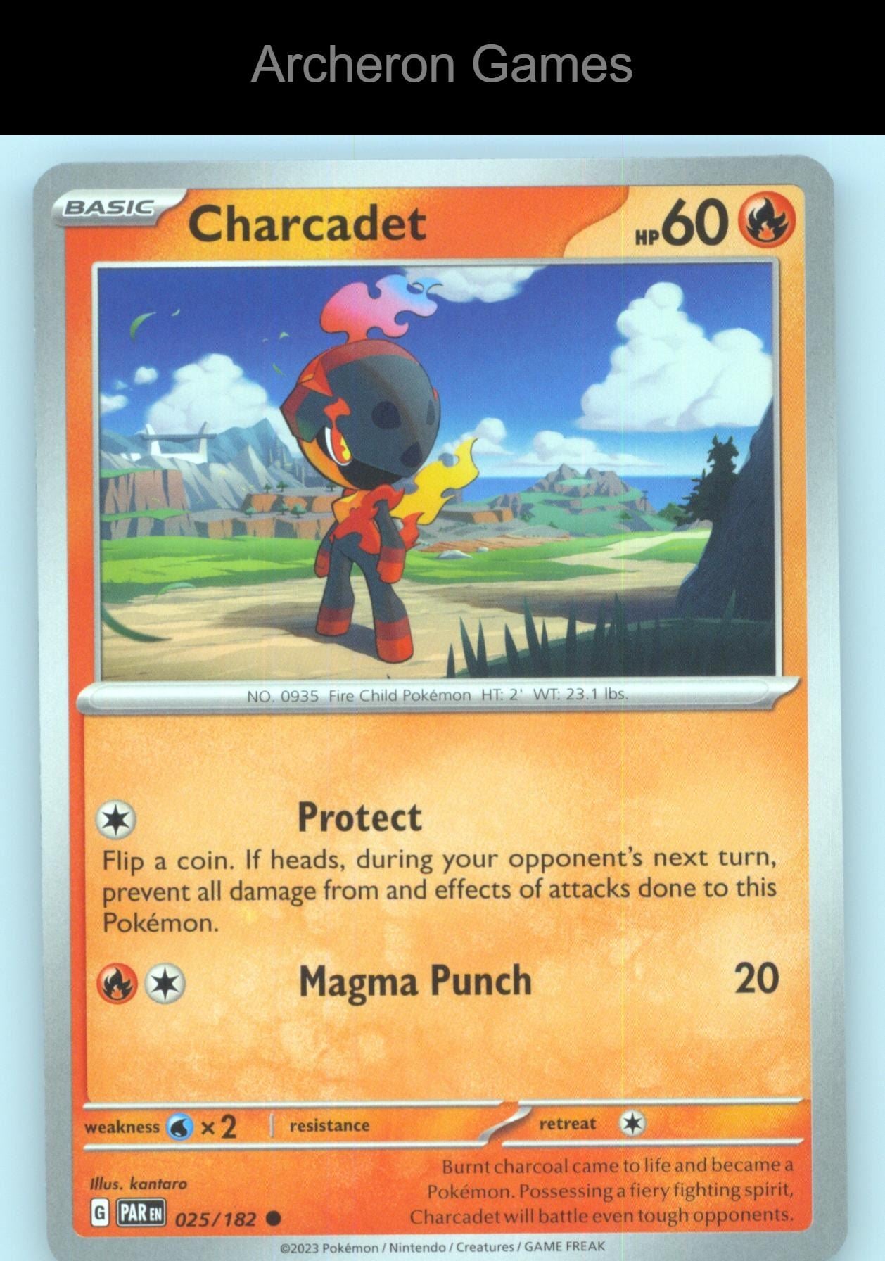 Pokemon Card Charcadet PAR 025/182 C Paradox Rift