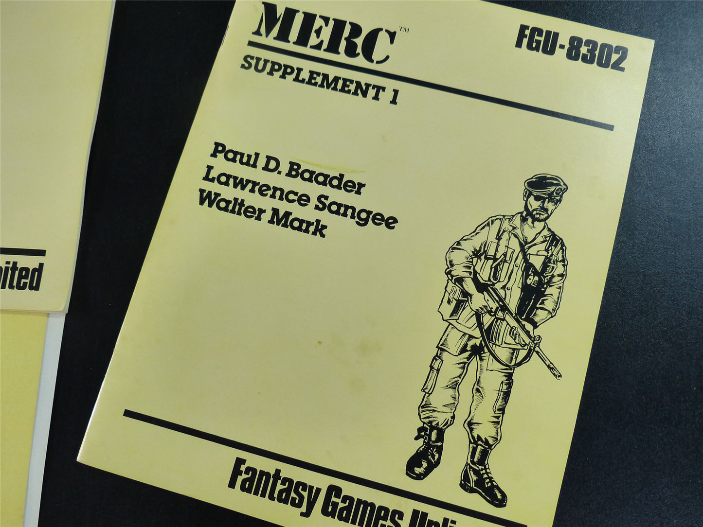 Merc Roleplaying Game of Counter Insurgence - Fantasy Games Unlimited #27A