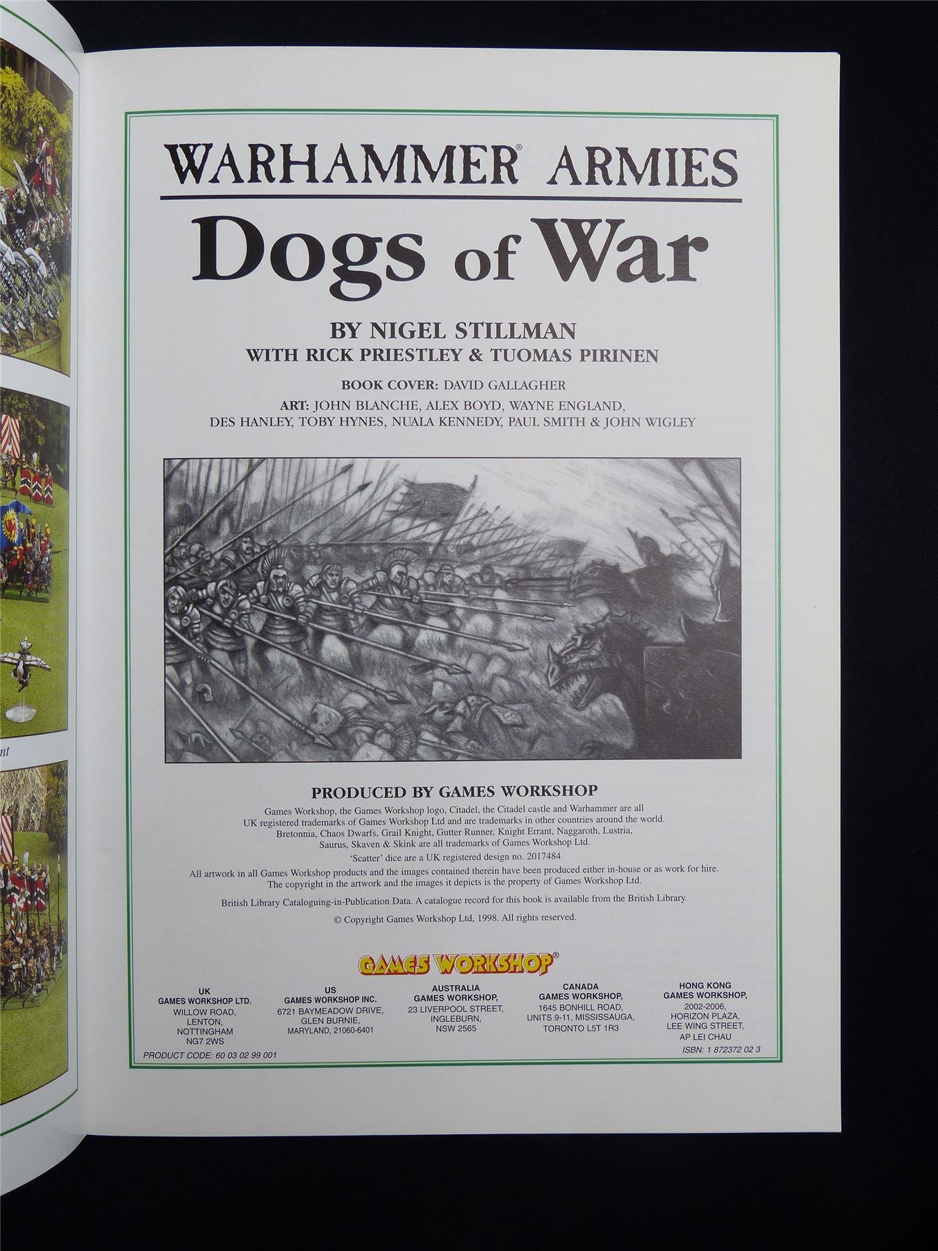 Warhammer Armies: Dogs of War 4th Edition Softback 1998 - Warhammer Old World #1GP
