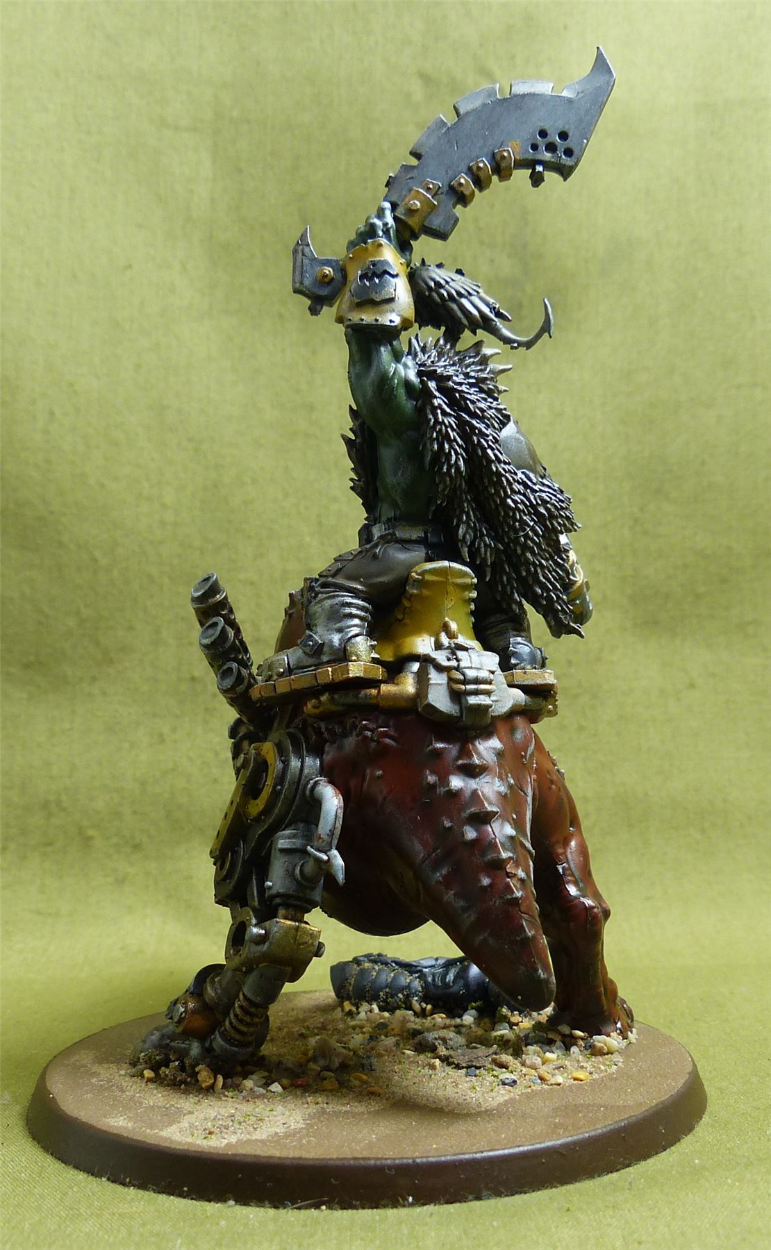 Beastboss on Squigosaur painted - Orks - Warhammer 40K #1IR