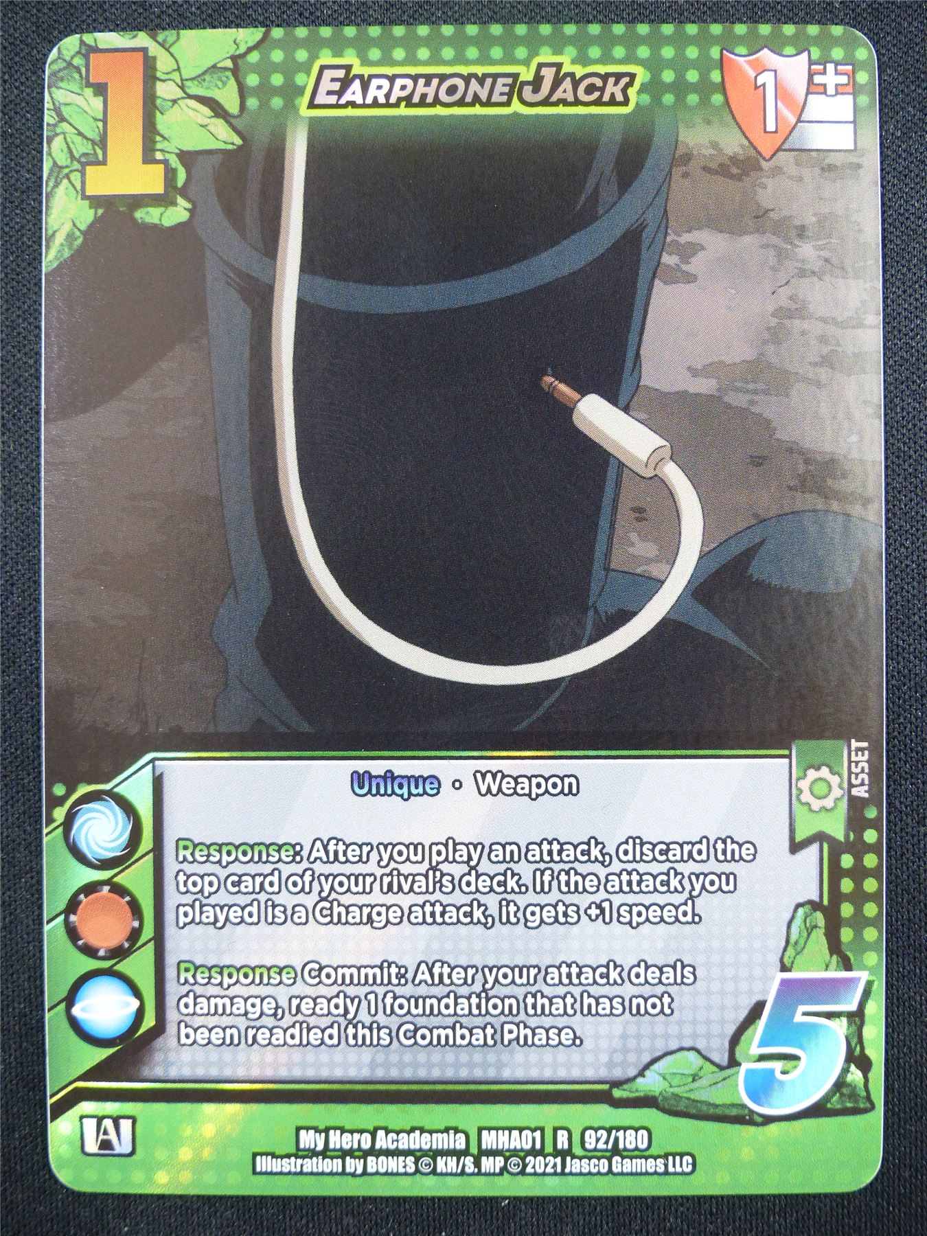 Earphone Jack 92/180 Foil - My Hero Academia Card #3Z4