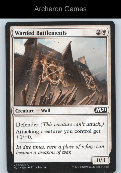 Warded Battlements 44 C MTG Card Core Set 2021