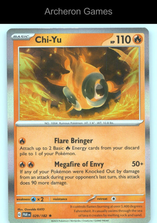 Pokemon Card Chi-Yu PAR 029/182 R Paradox Rift Holo
