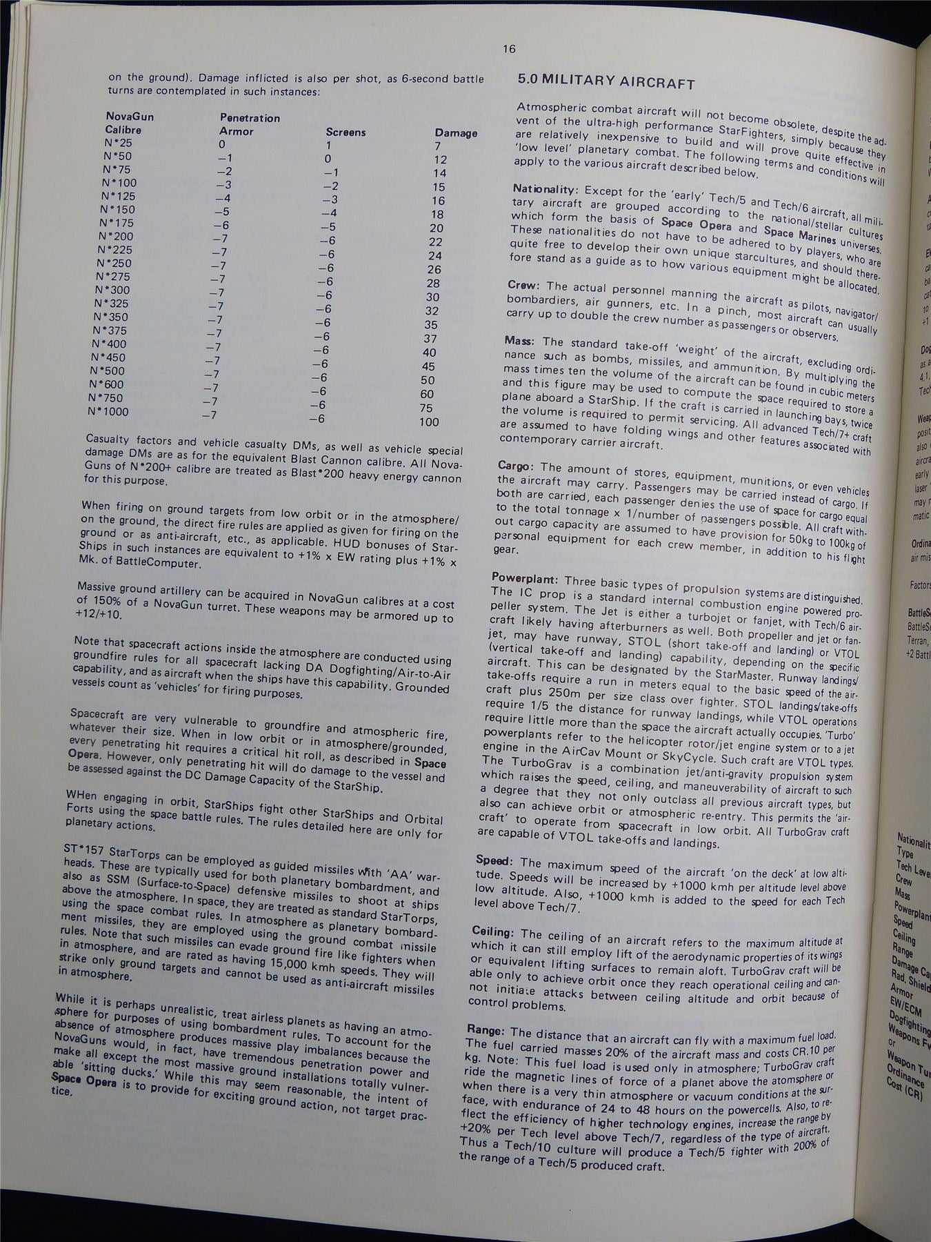 Space Opera: Ground & Air Equipment - Roleplay Booklet #2S6