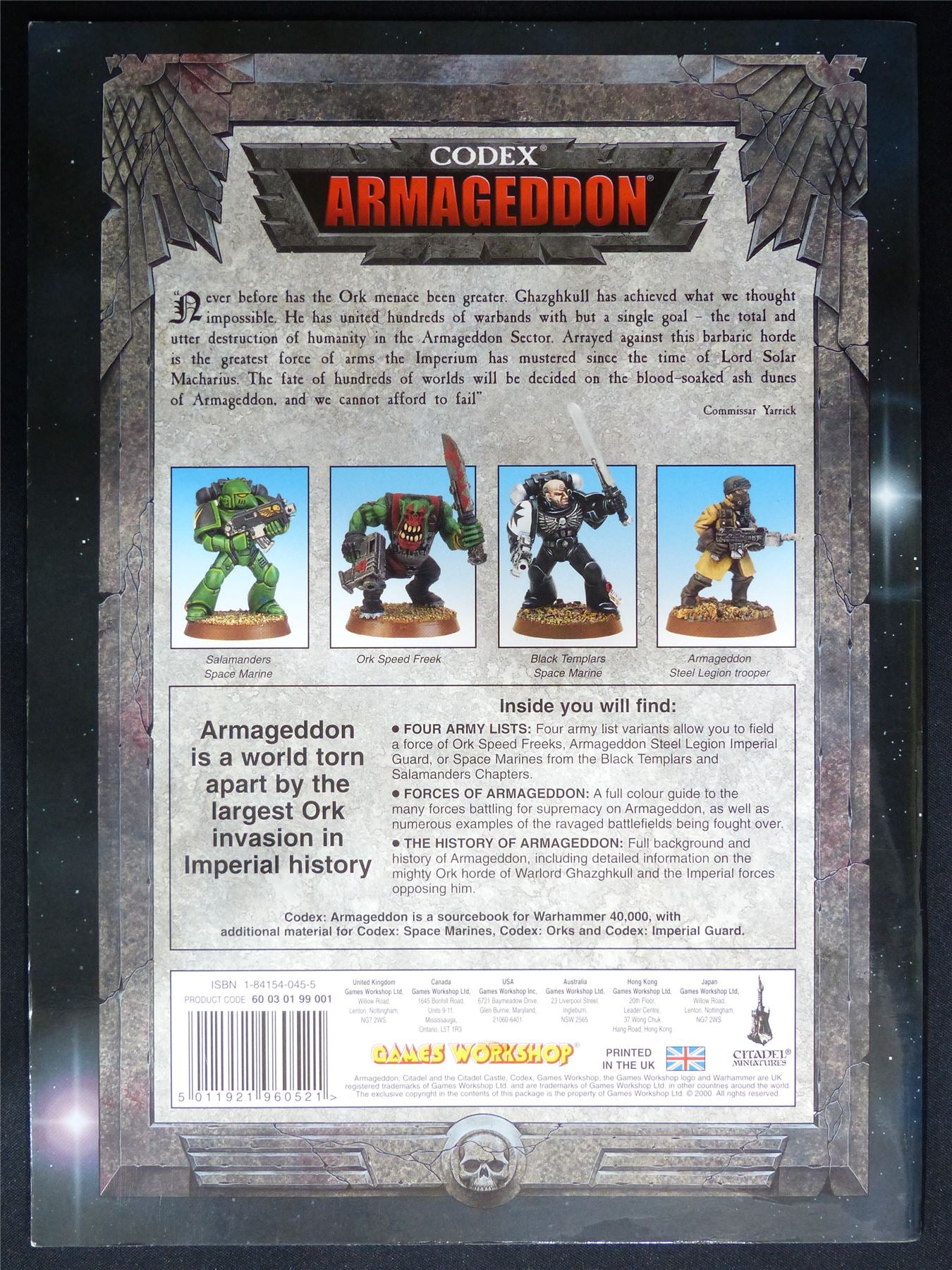 Armageddon 3rd Edition 2000 Softback - Warhammer 40K #1PH