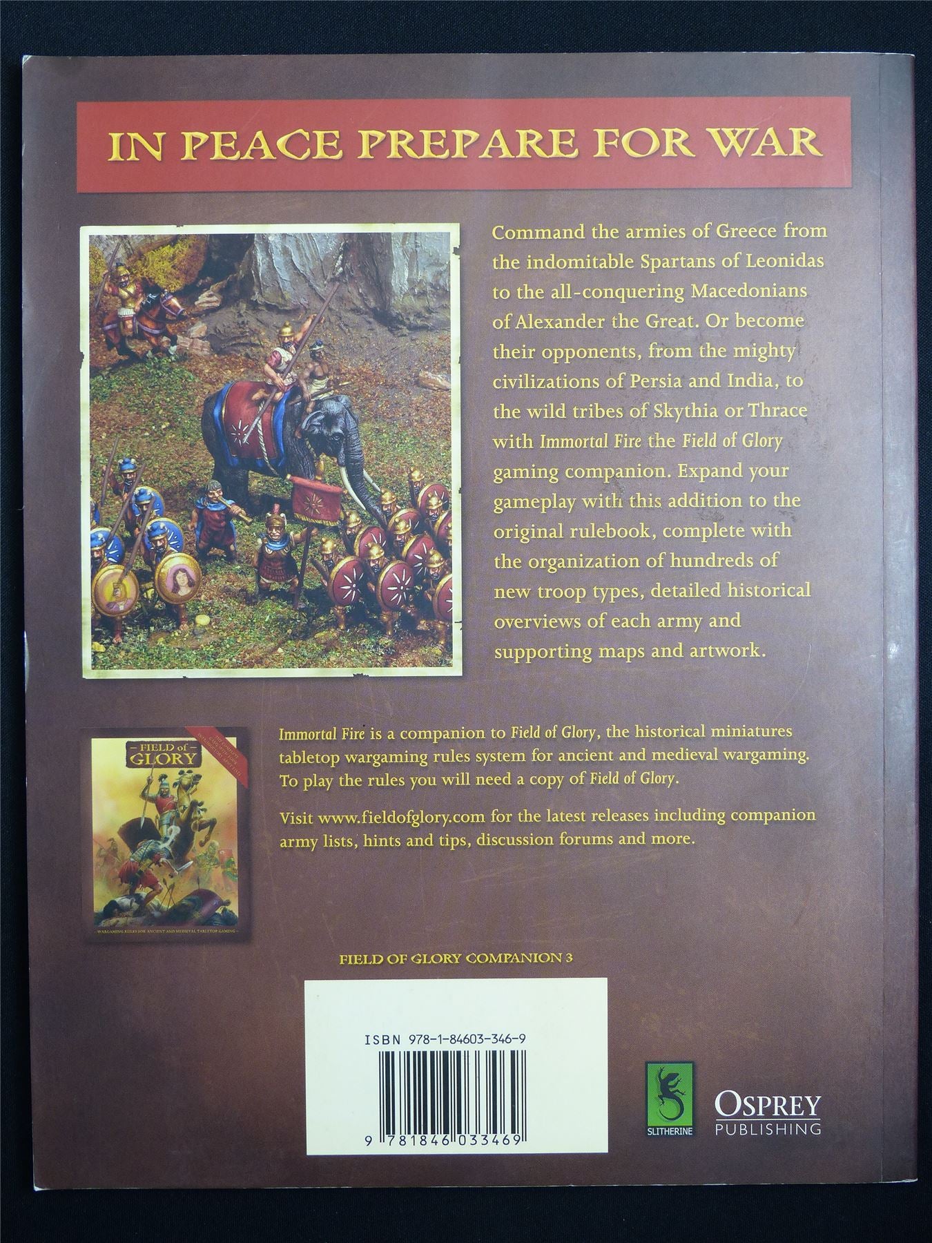 Immortal Fire: Field of Glory Gaming Companion - Book Softback #MS