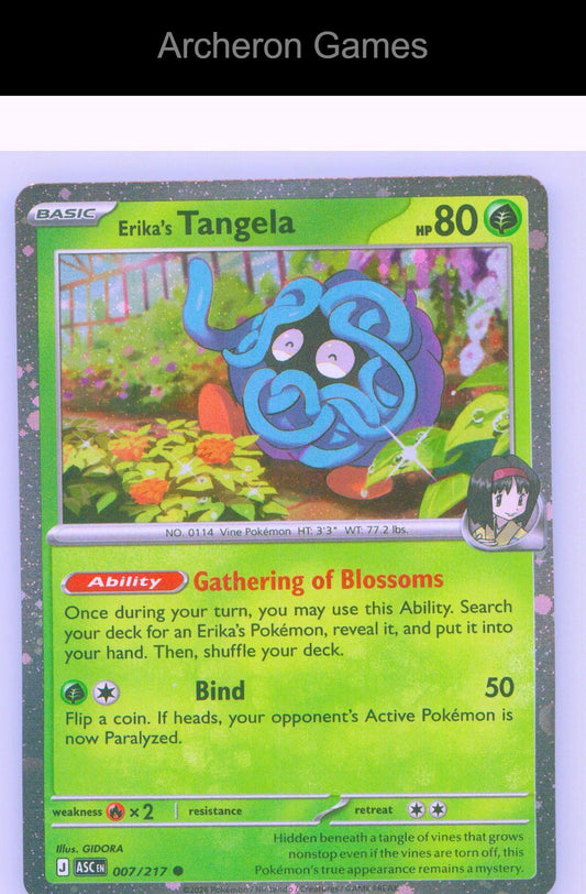 Pokemon Card Erika's Tangela ASC 007/217 C Ascended Heroes