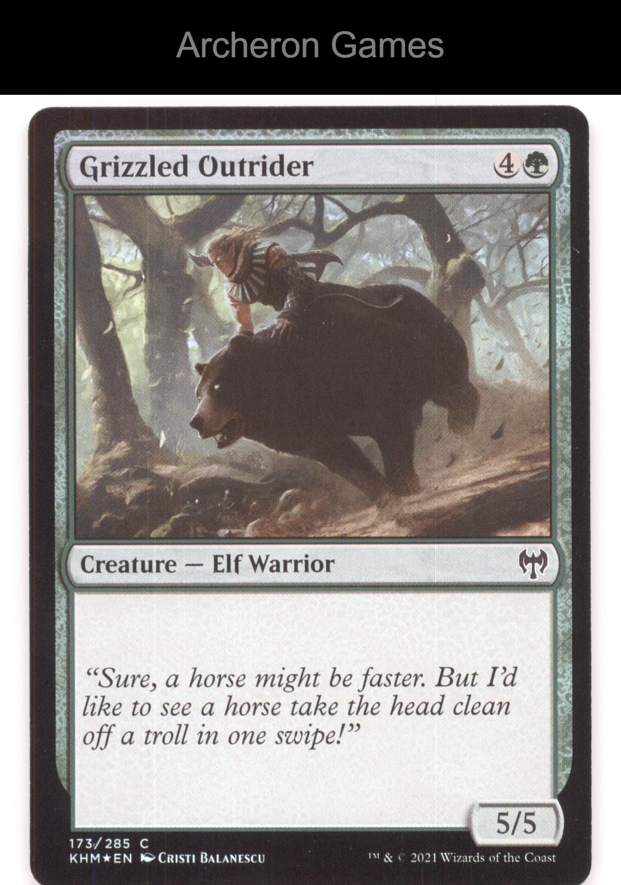 Grizzled Outrider 173 C MTG Card Kaldheim