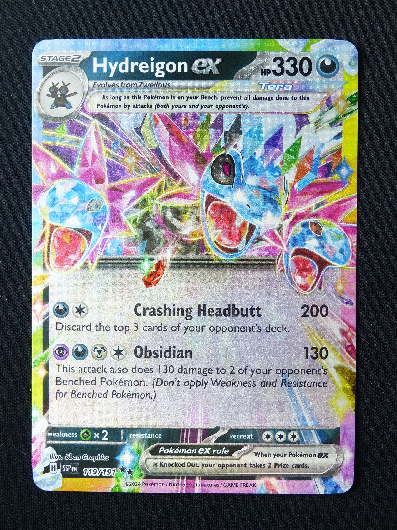 Hydreigon EX 119/191 Textured Holo - Pokemon Card #5Z9