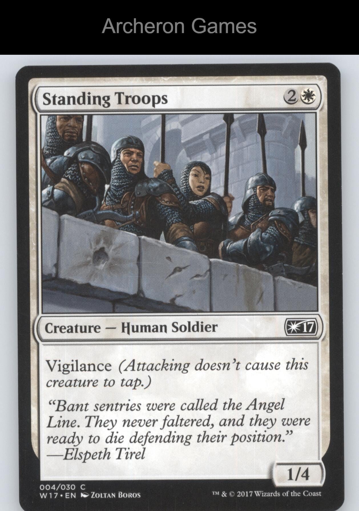 Standing Troops 4 C MTG Card Welcome Deck 2017