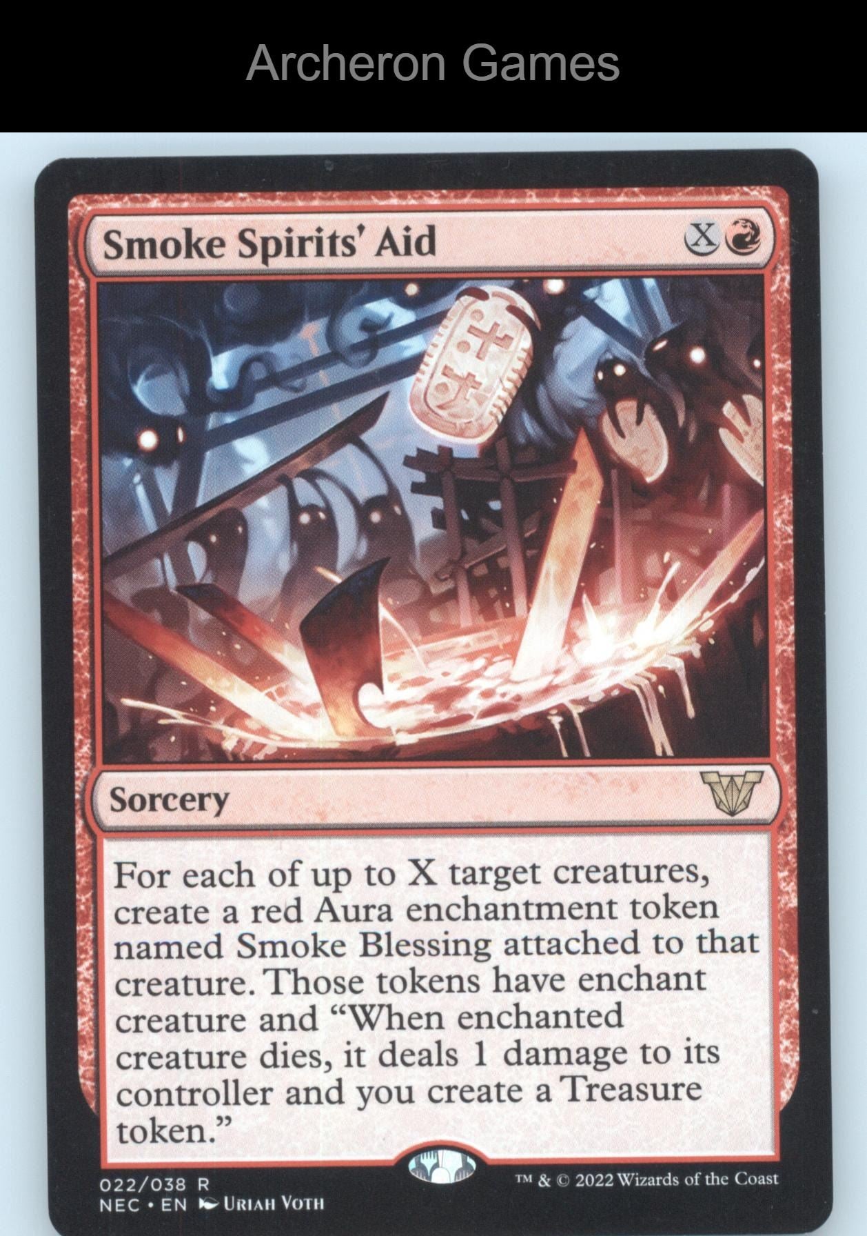 Smoke Spirits' Aid 22 R MTG Card Commander: Kamigawa: Neon Dynasty