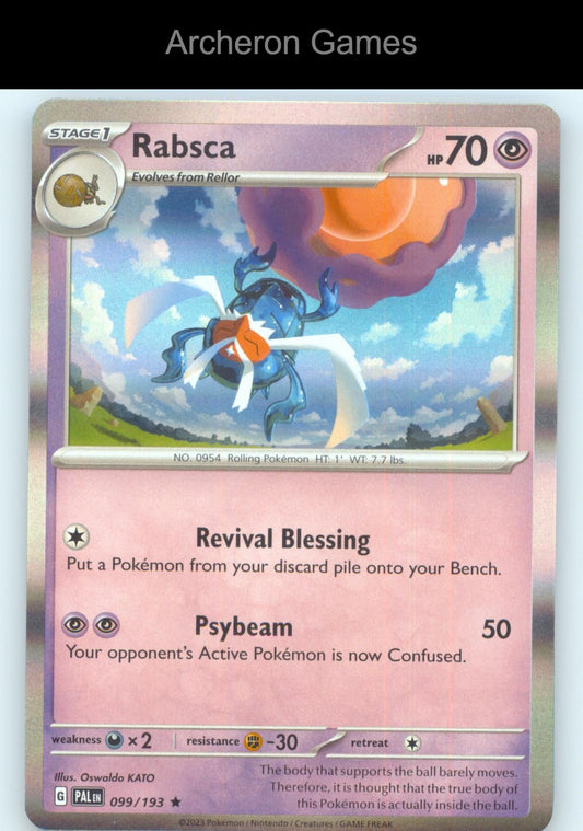 Pokemon Card Rabsca PAL 099/193 R Paldea Evolved Holo