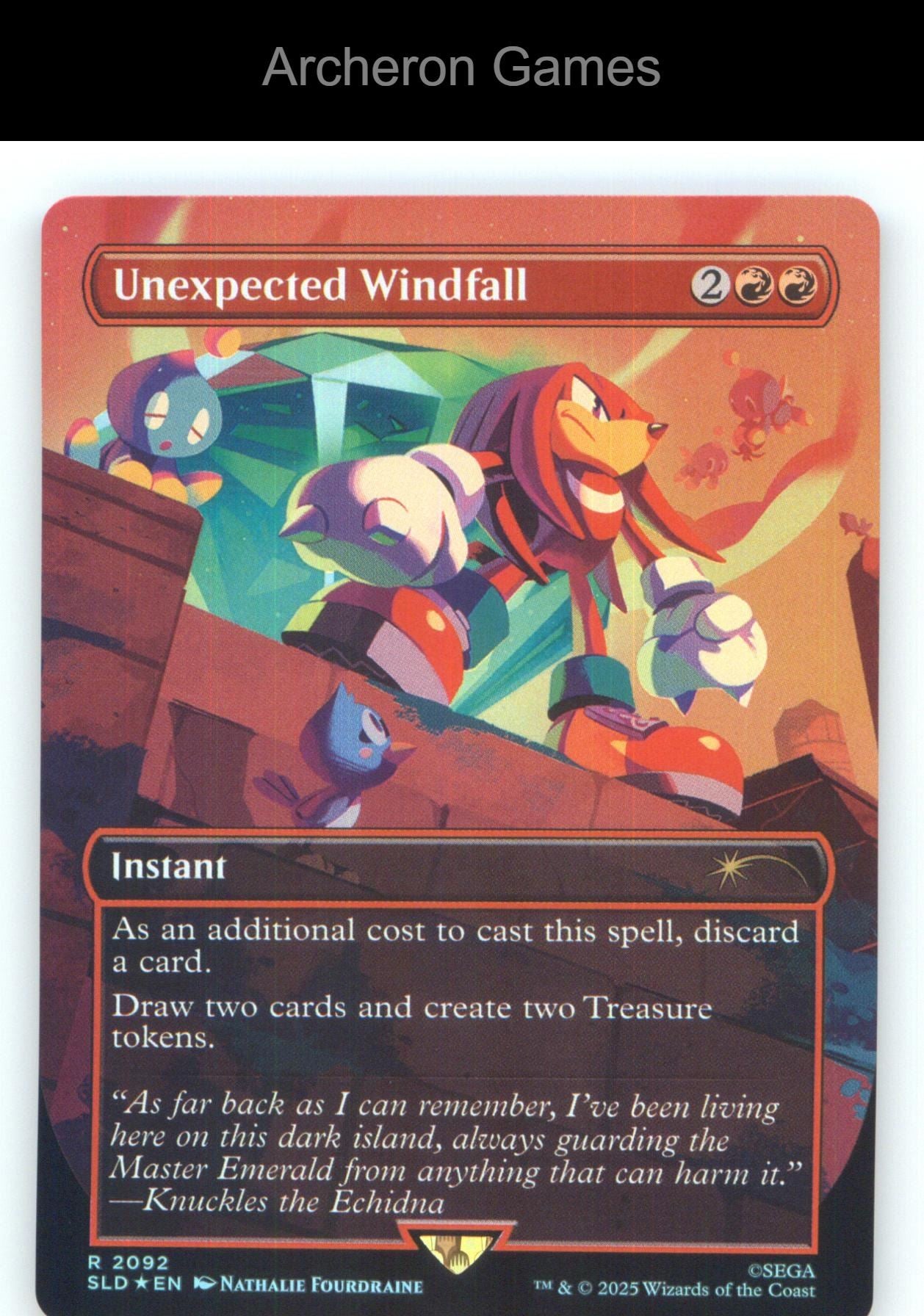 Unexpected Windfall (2092) (Rainbow Foil) SLD 2092 HOLO R MTG Card NM/EX+