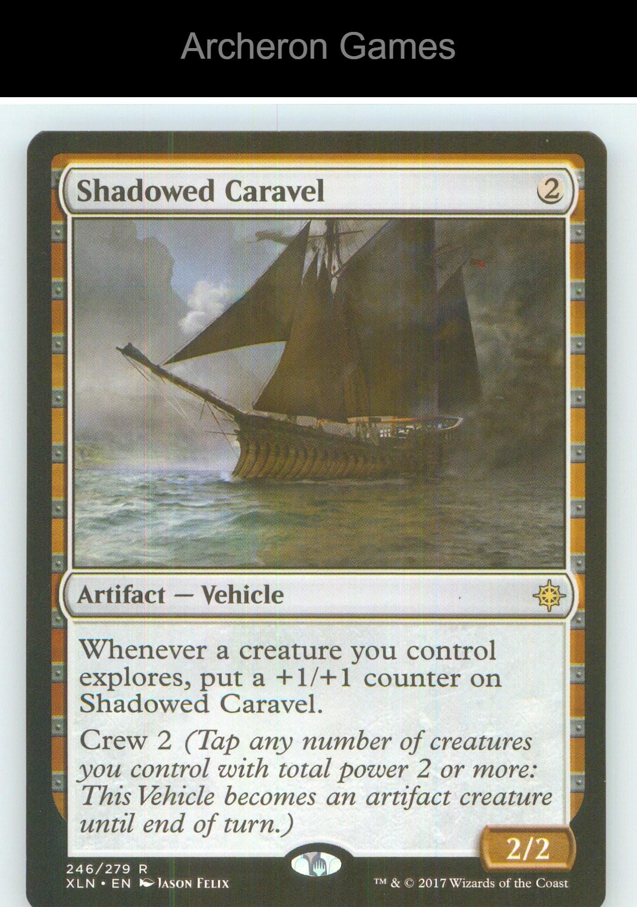 Shadowed Caravel XLN 246 R MTG Card NM/EX+