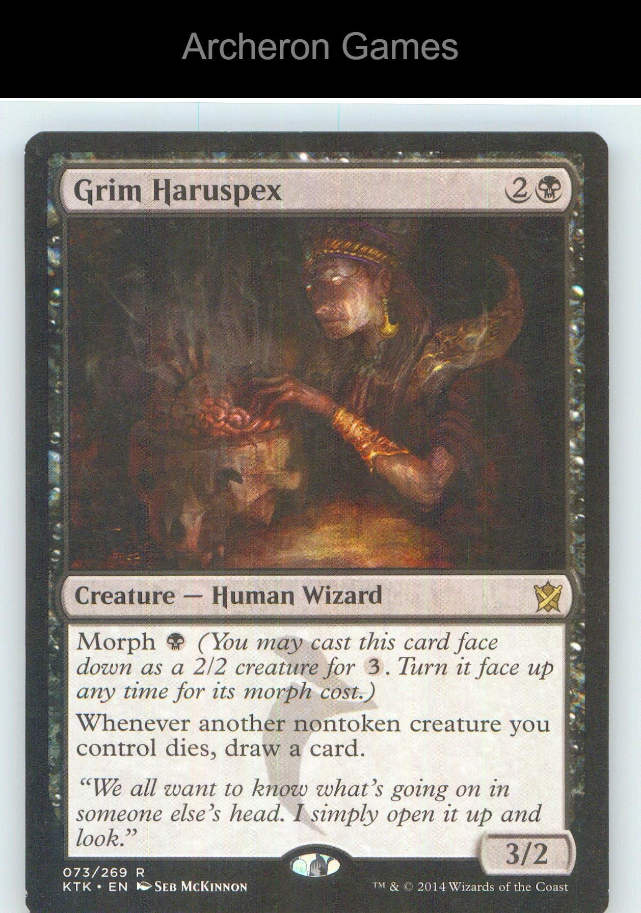 Grim Haruspex KTK 73 R MTG Card NM/EX+
